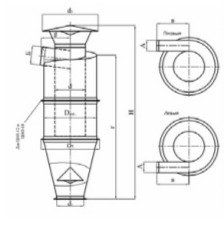 чертеж циклона ЦОЛ в Первоуральске
