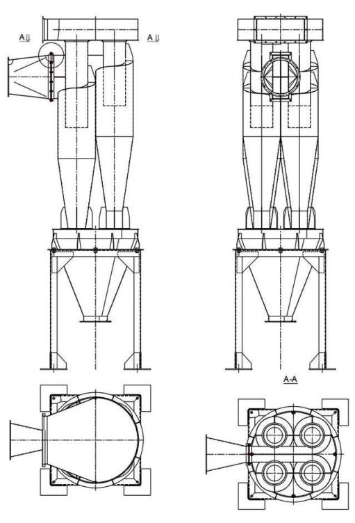 чертеж циклона У21-ББЦ в Первоуральске